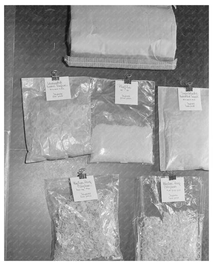 Dehydrated Vegetable Samples at Research Lab 1942