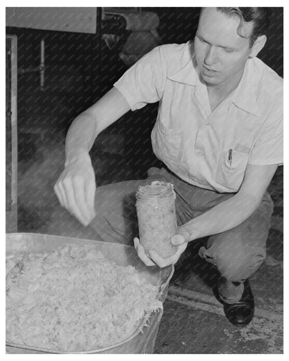 1942 Agricultural Research Scientists with Cabbage Sample