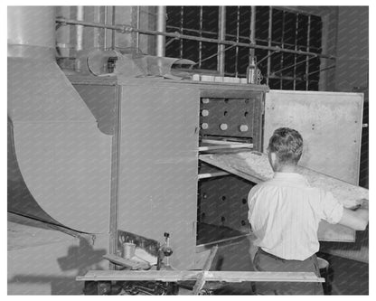 1942 Dehydrating Potatoes in Cabinet Dryer Albany California