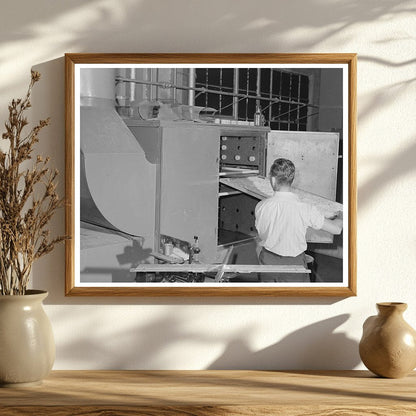 1942 Dehydrating Potatoes in Cabinet Dryer Albany California