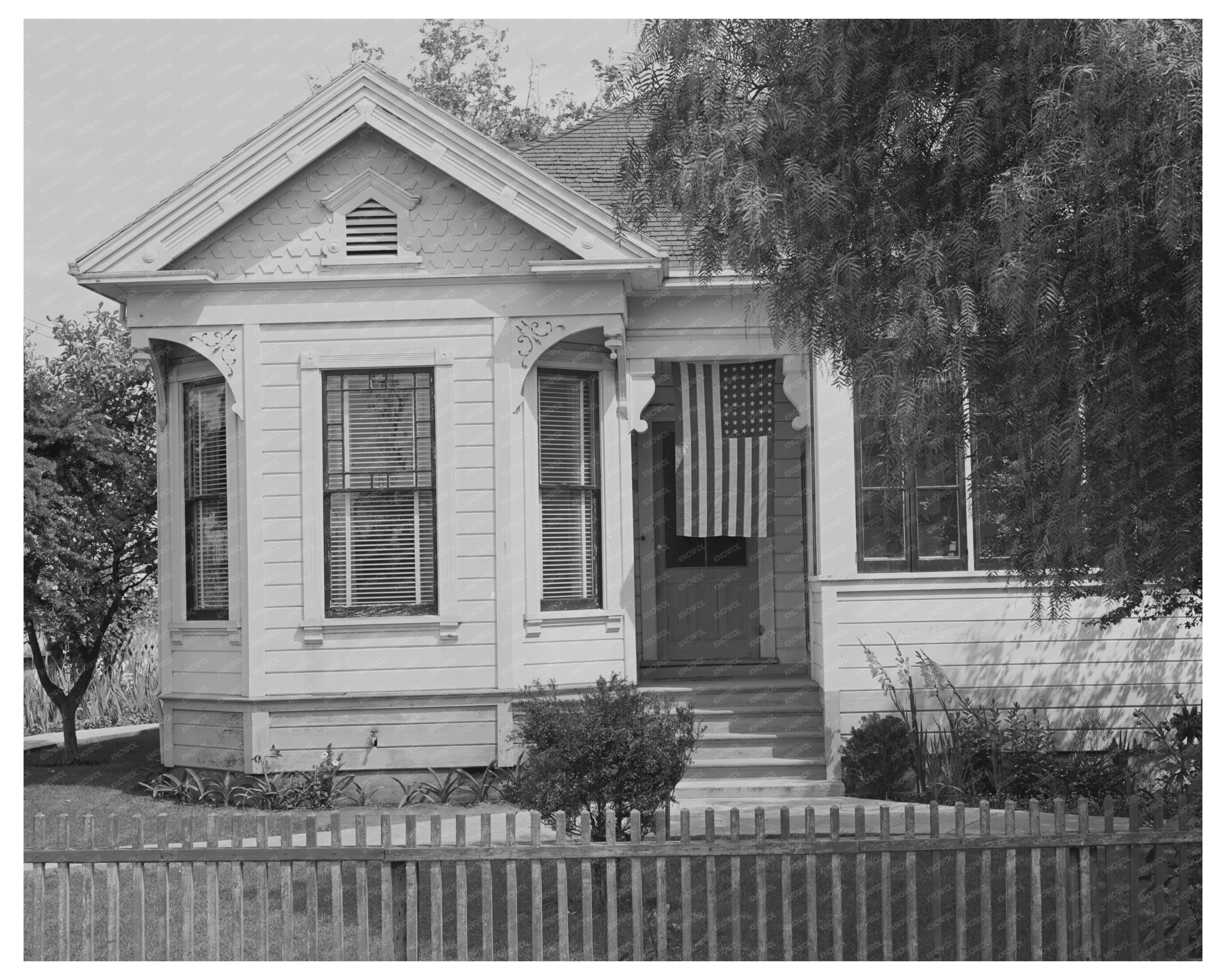 Vintage 1942 Santa Clara California House Photo