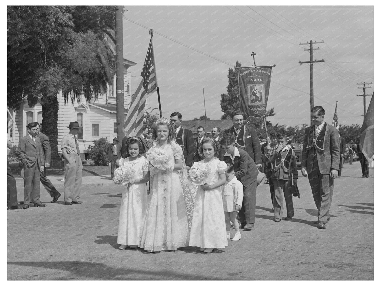 Queen of Portuguese-American Society Parade 1942 Santa Clara