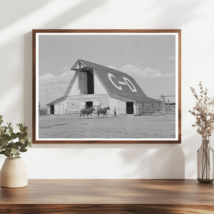 Big Hole Valley Barn and Horses C-D Ranch 1942