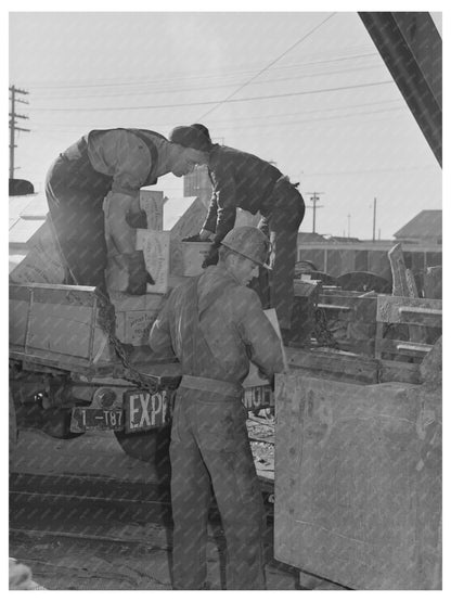 Men Unloading Powder at Anaconda Copper Mine August 1942