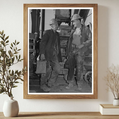 Copper Miners Await Descent in Butte Montana 1942