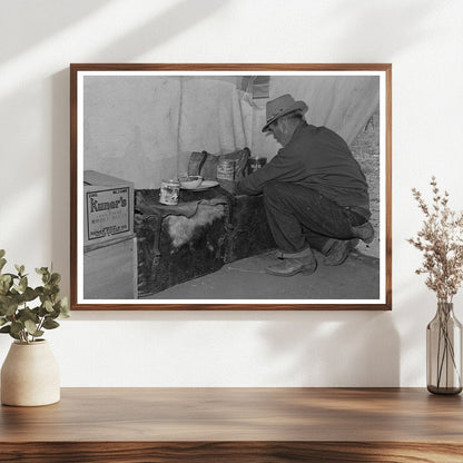 Sheepherder Retrieving Supplies in Madison County Montana 1942