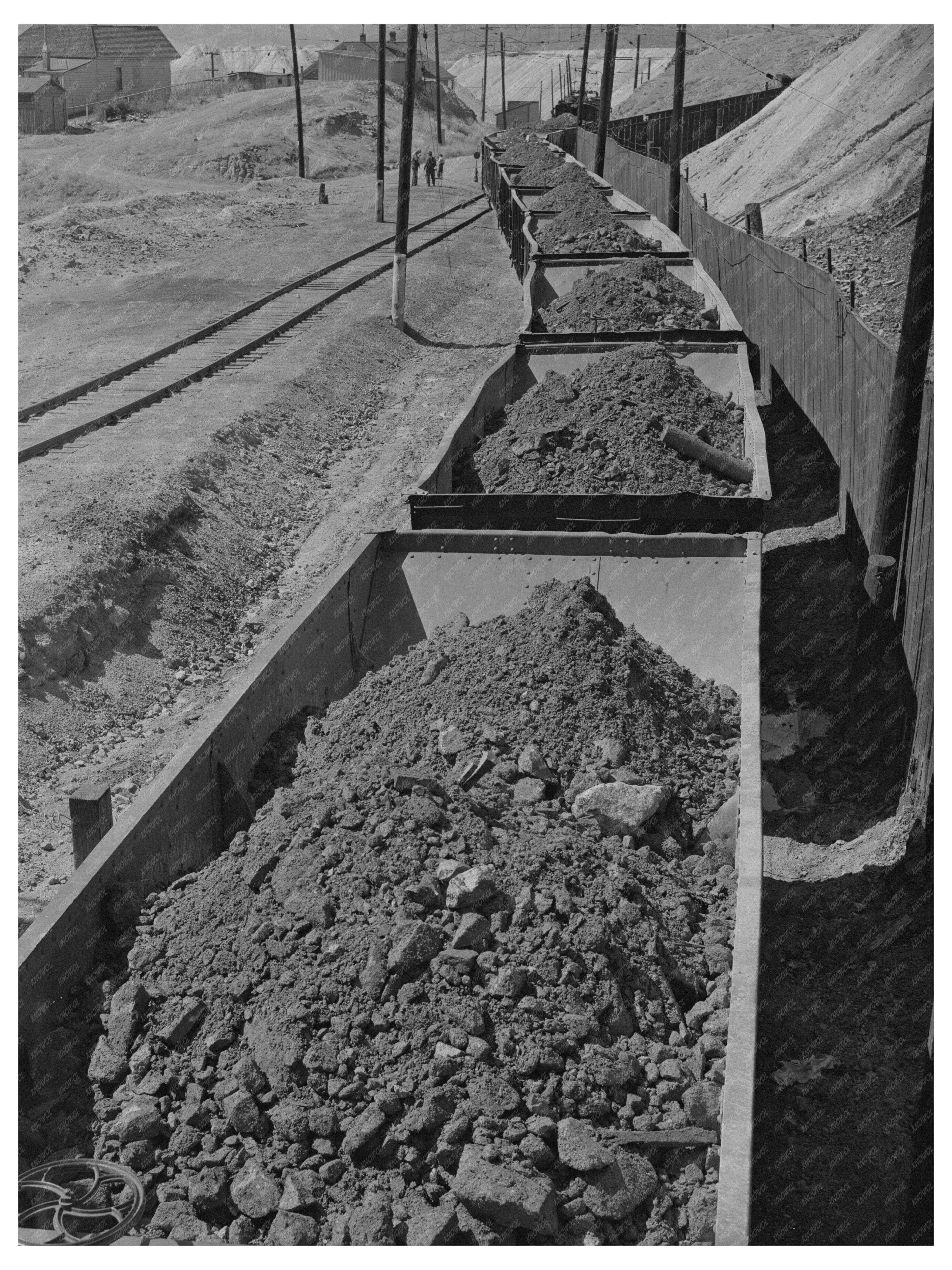 Copper Ore Train Butte Montana 1942