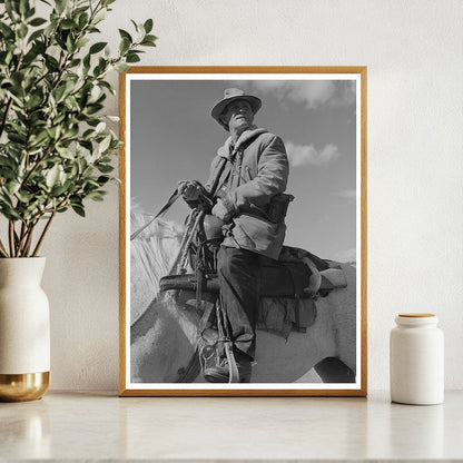 Sheepherder with Sheep in Gravelly Range Montana 1942