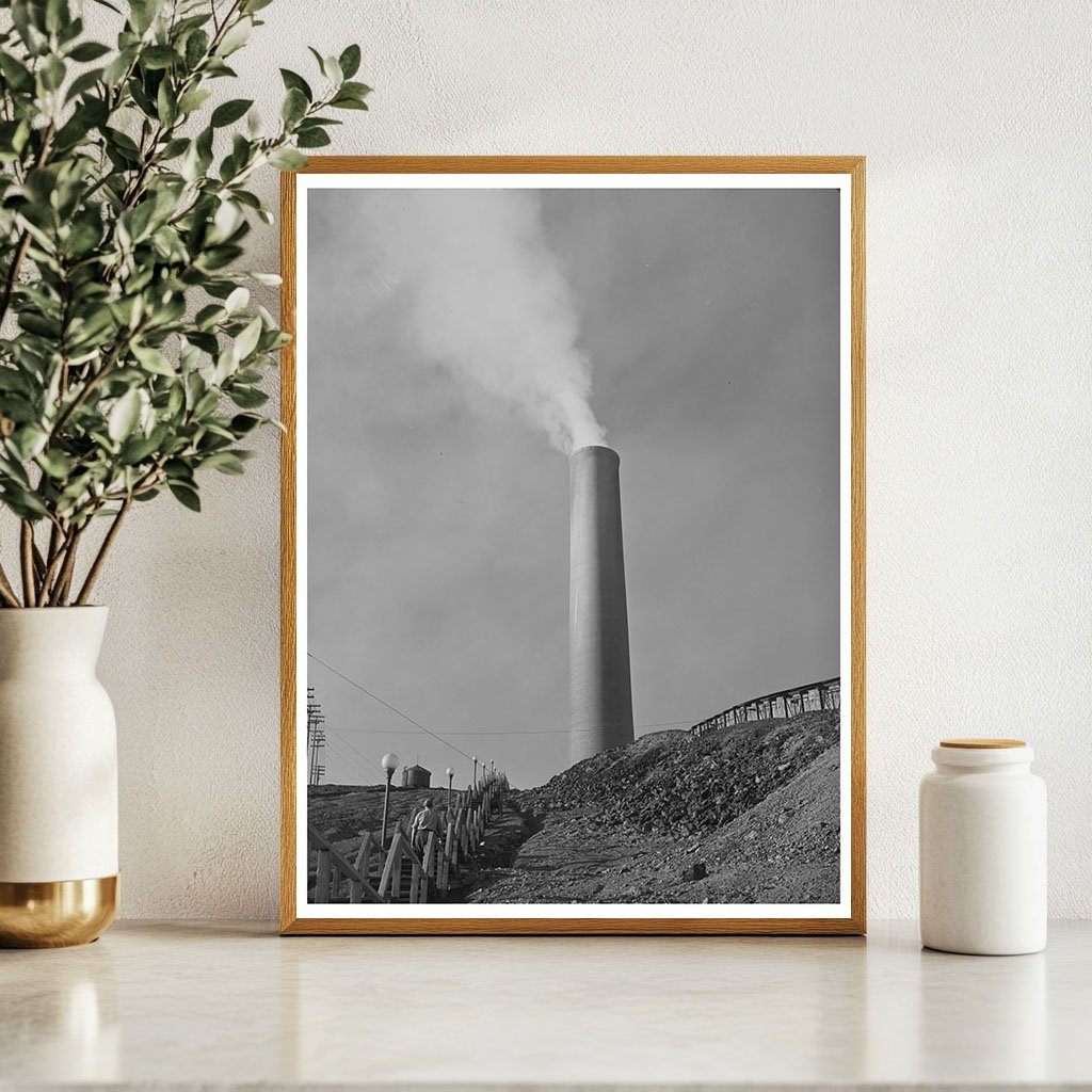 Anaconda Smelter Tallest Smokestack Montana 1942