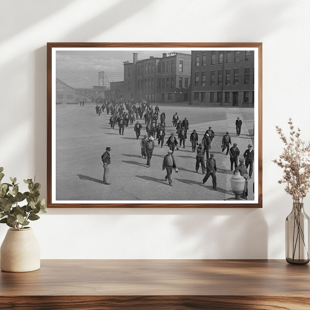 Men Leaving Anaconda Smelter Montana September 1942
