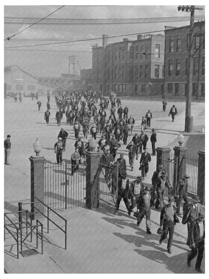 Men Leaving Anaconda Copper Smelter September 1942