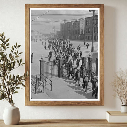 Men Leaving Anaconda Copper Smelter September 1942