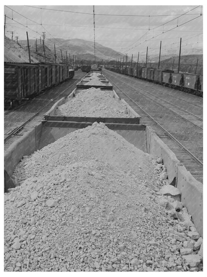 Trainload of Manganese Ore Anaconda Montana 1942