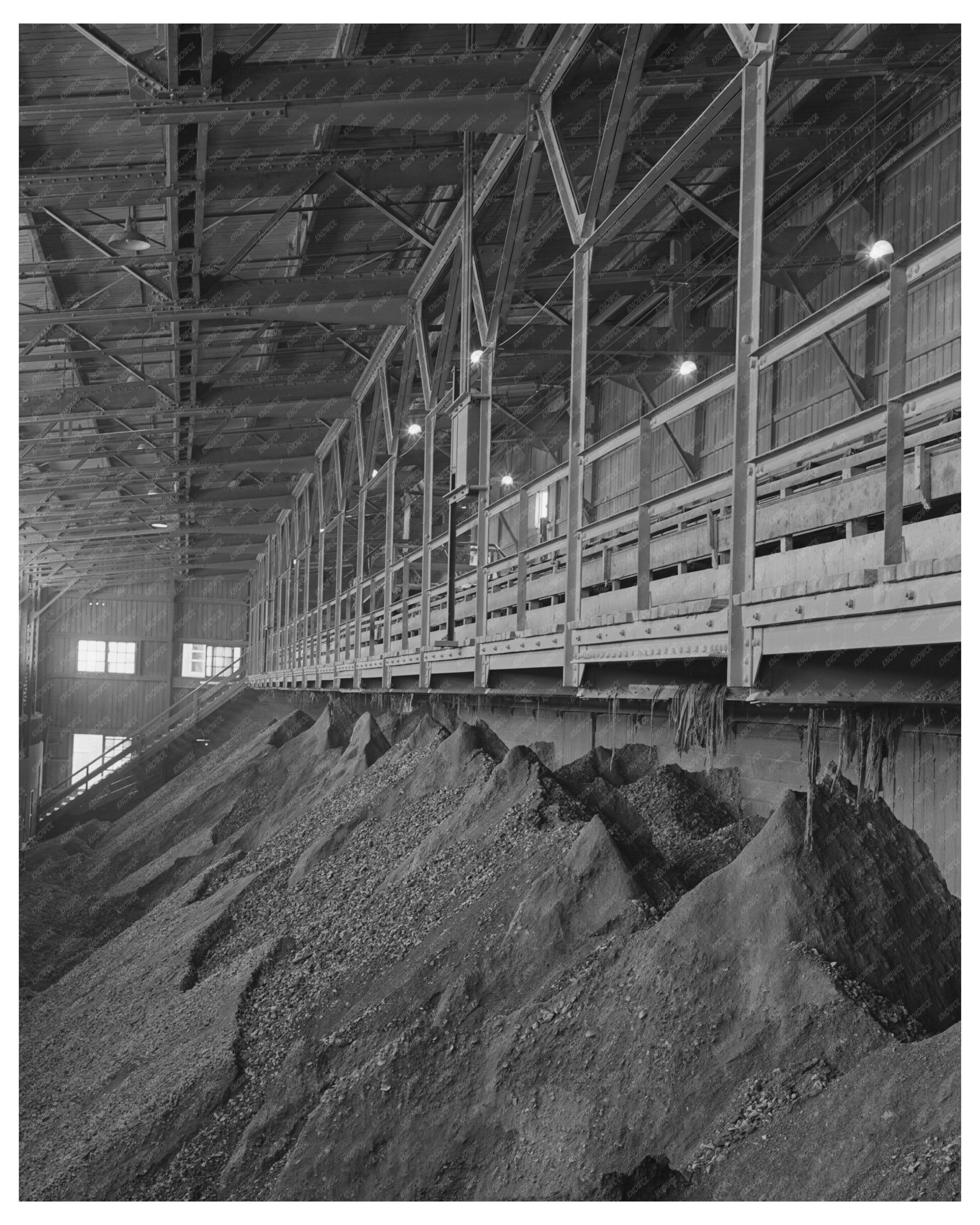 Crushed Copper Ore Bin Anaconda Montana September 1942