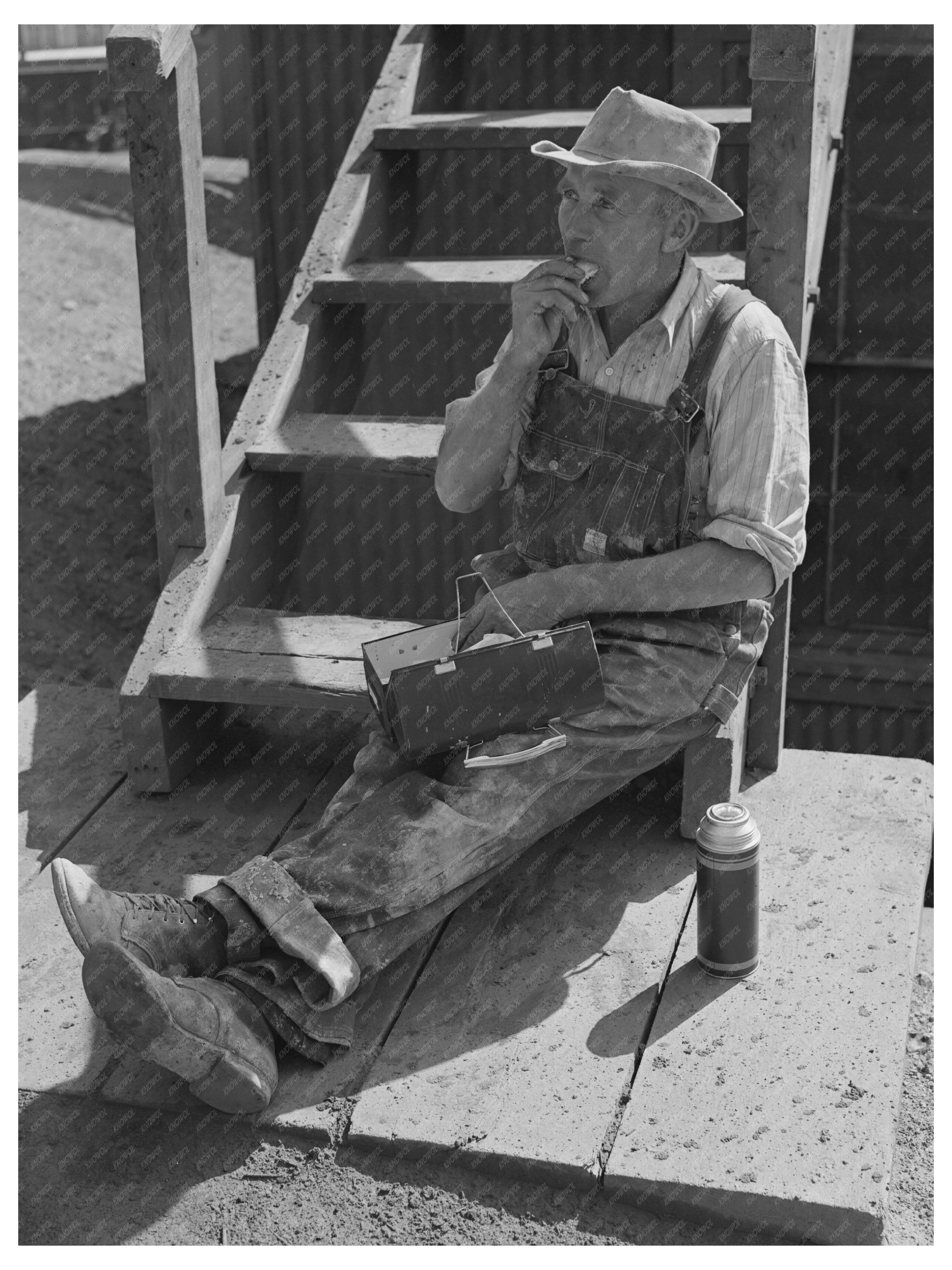 Workman Lunch Break at Anaconda Copper Smelter 1942