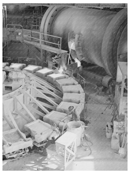 Anaconda Smelter Workers Pouring Copper Anodes 1942