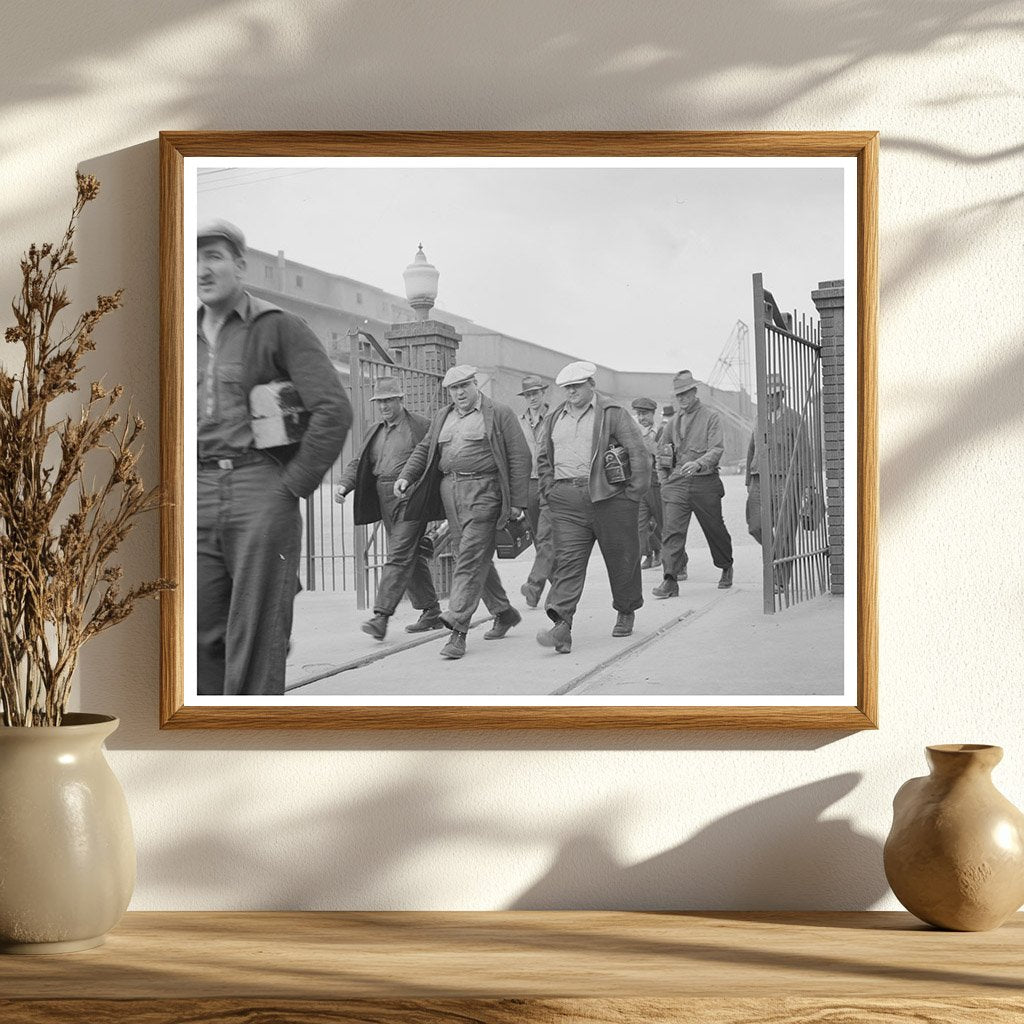 Workmen Leaving Anaconda Copper Smelter September 1942