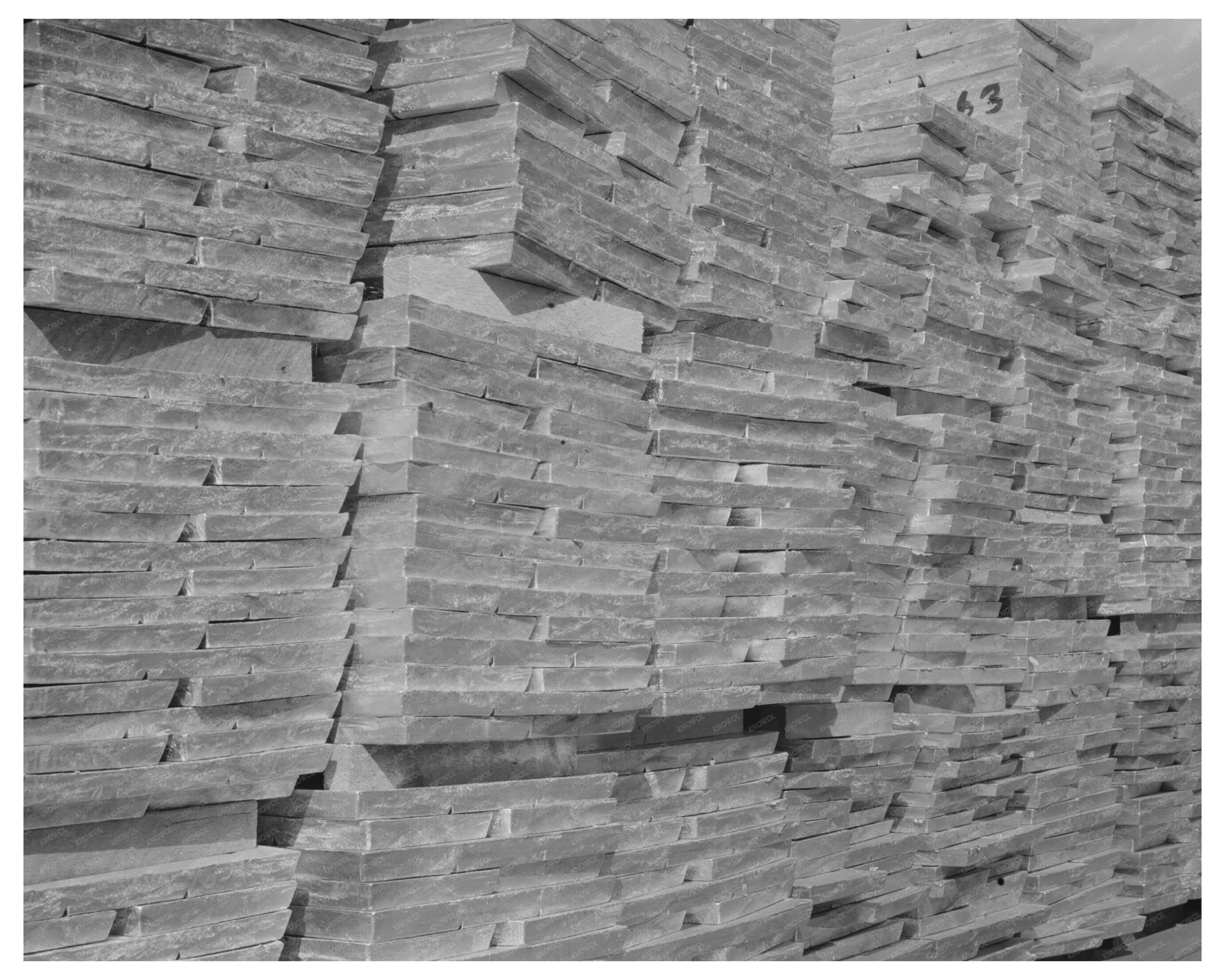 Zinc Slabs Ready for Shipping at Anaconda Copper 1942