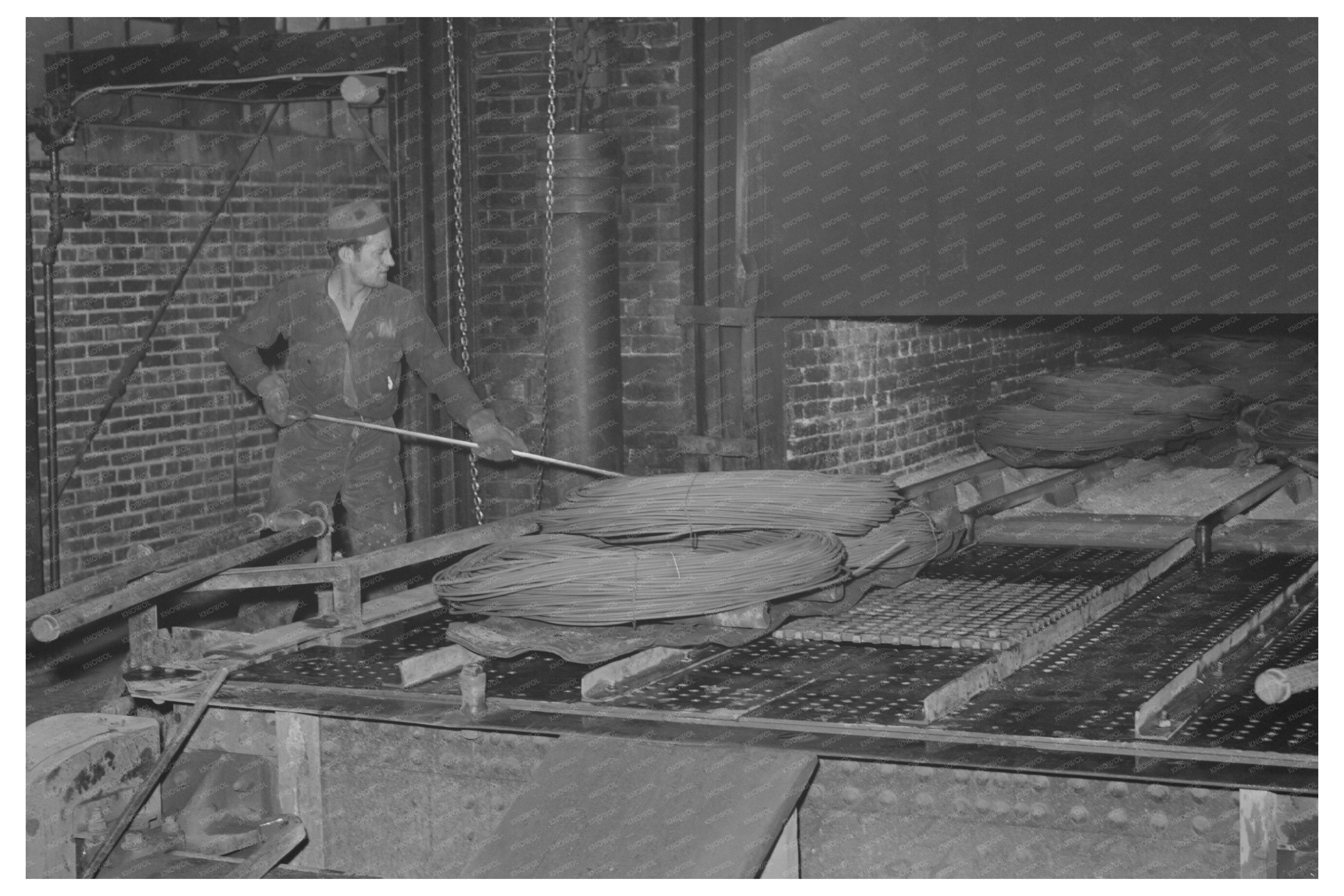 Workers Removing Annealed Wire at Anaconda Company 1942