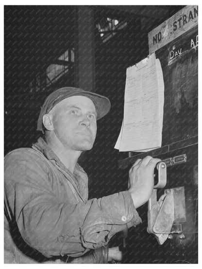 Workmen at Anaconda Copper Mining Control Board 1942