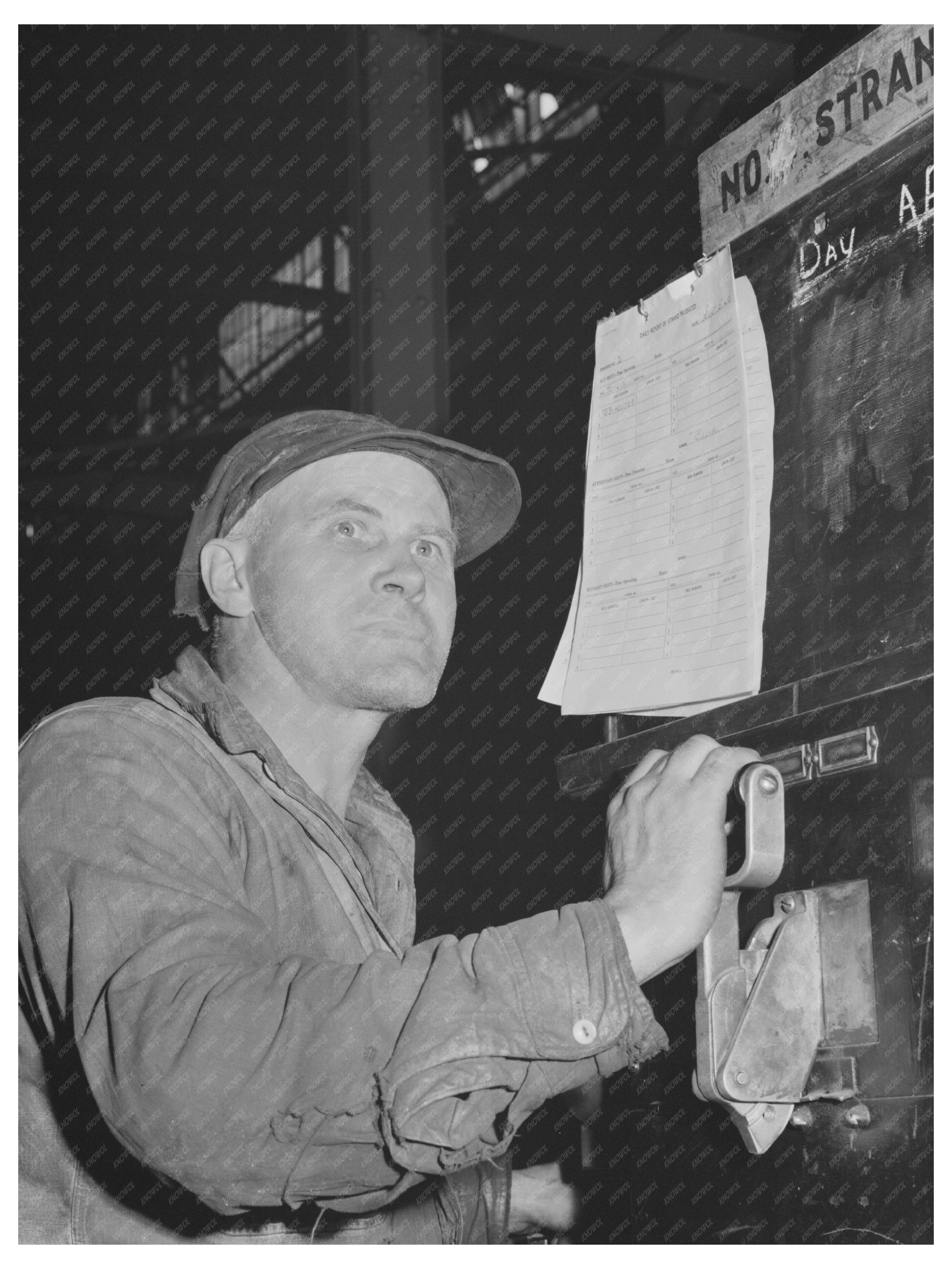 Workmen at Anaconda Copper Mining Control Board 1942