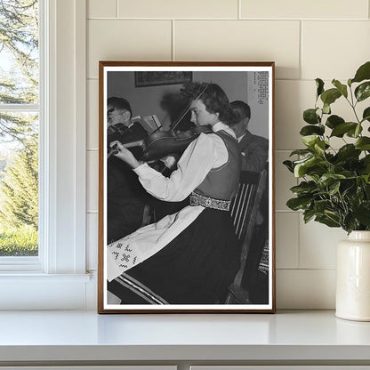 Musician at Little Norway Knitting Club 1942 Butte Montana