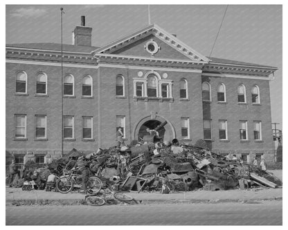 Butte Montana Scrap Materials During 1942 Salvage Campaign