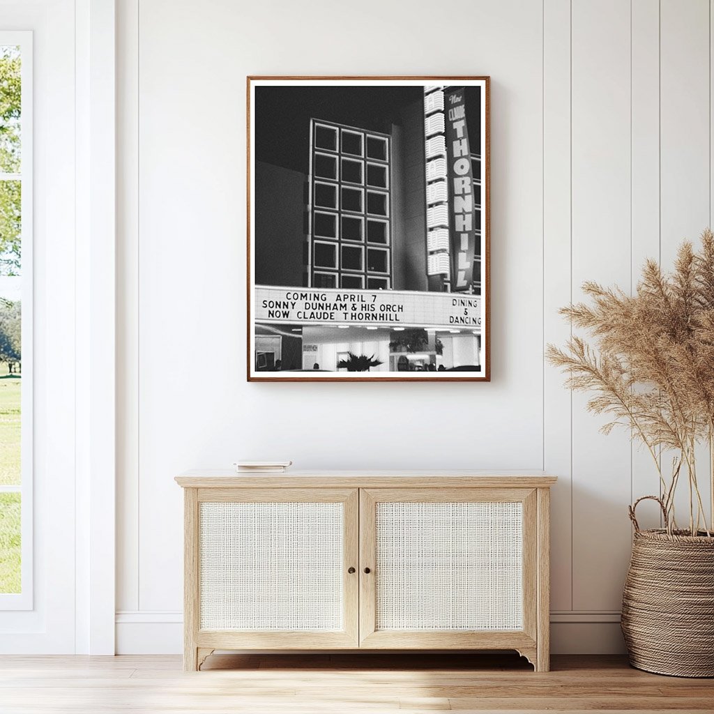 Hollywood Dance Palace Sign April 1942 Vintage Photo