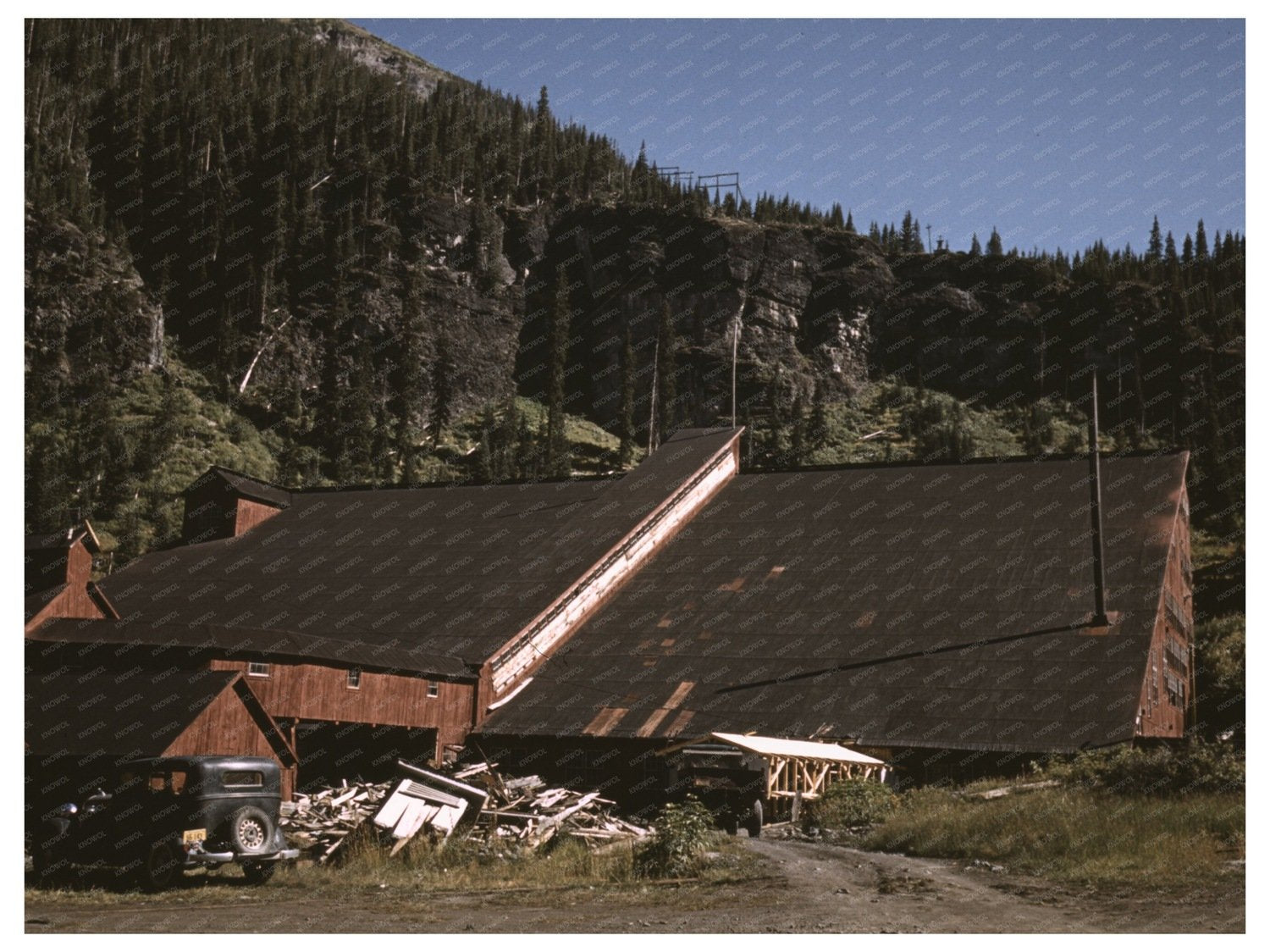 Camp Bird Mine Mill Detail Ouray County Colorado 1940