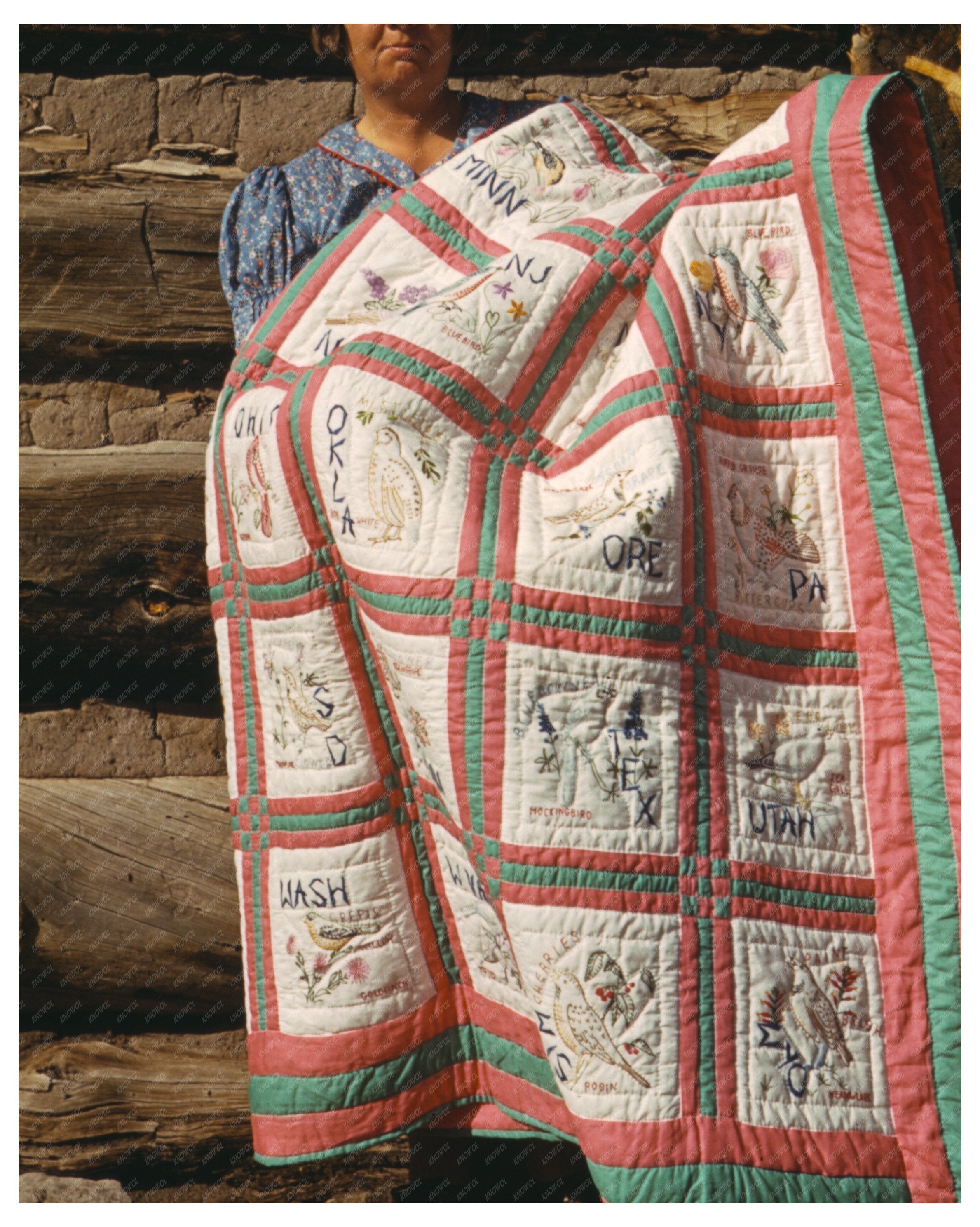 Handmade State Quilt in Pie Town New Mexico 1940