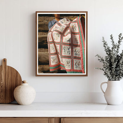 Handmade State Quilt in Pie Town New Mexico 1940