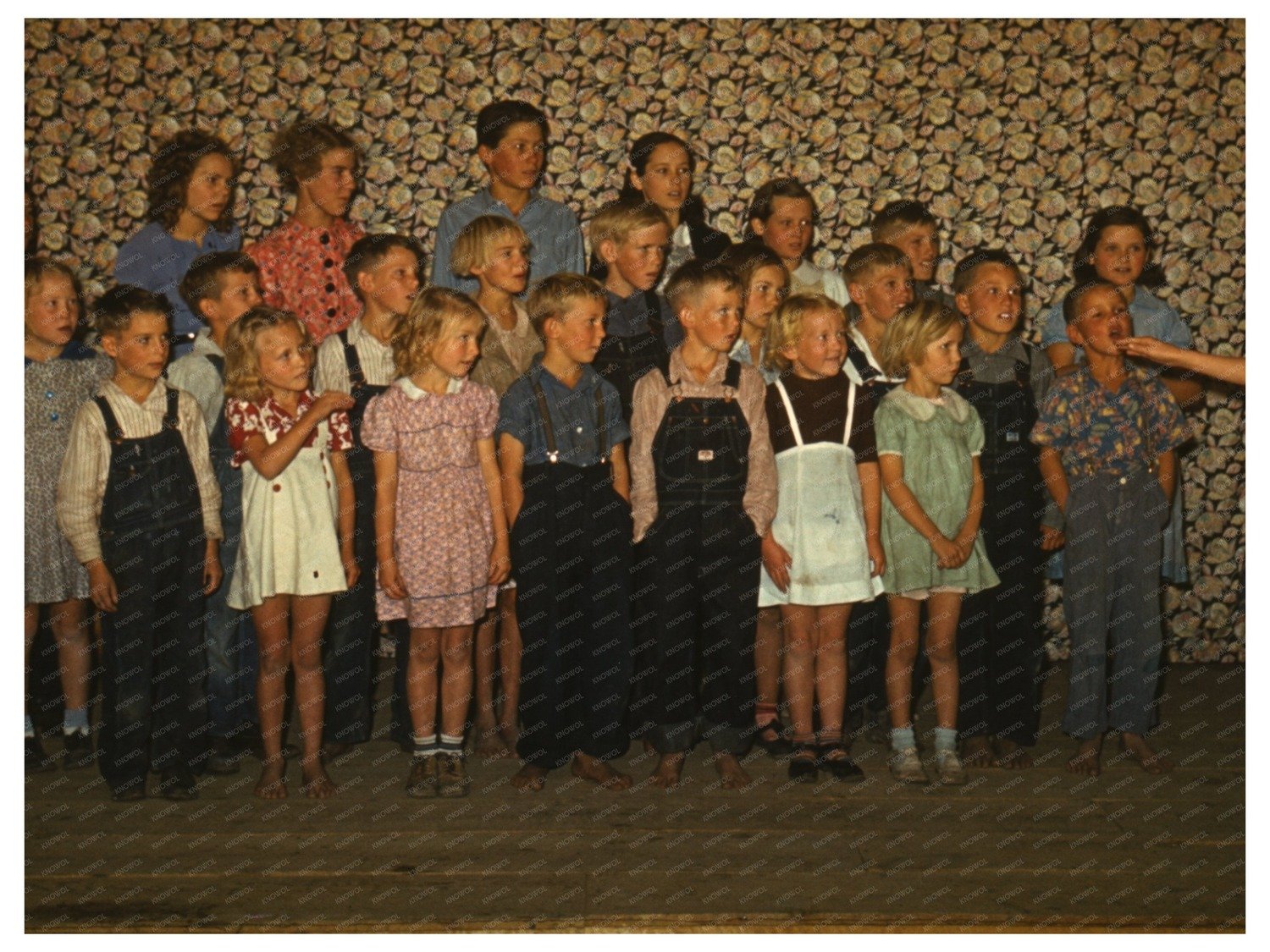 School Children Singing in Pie Town New Mexico 1940