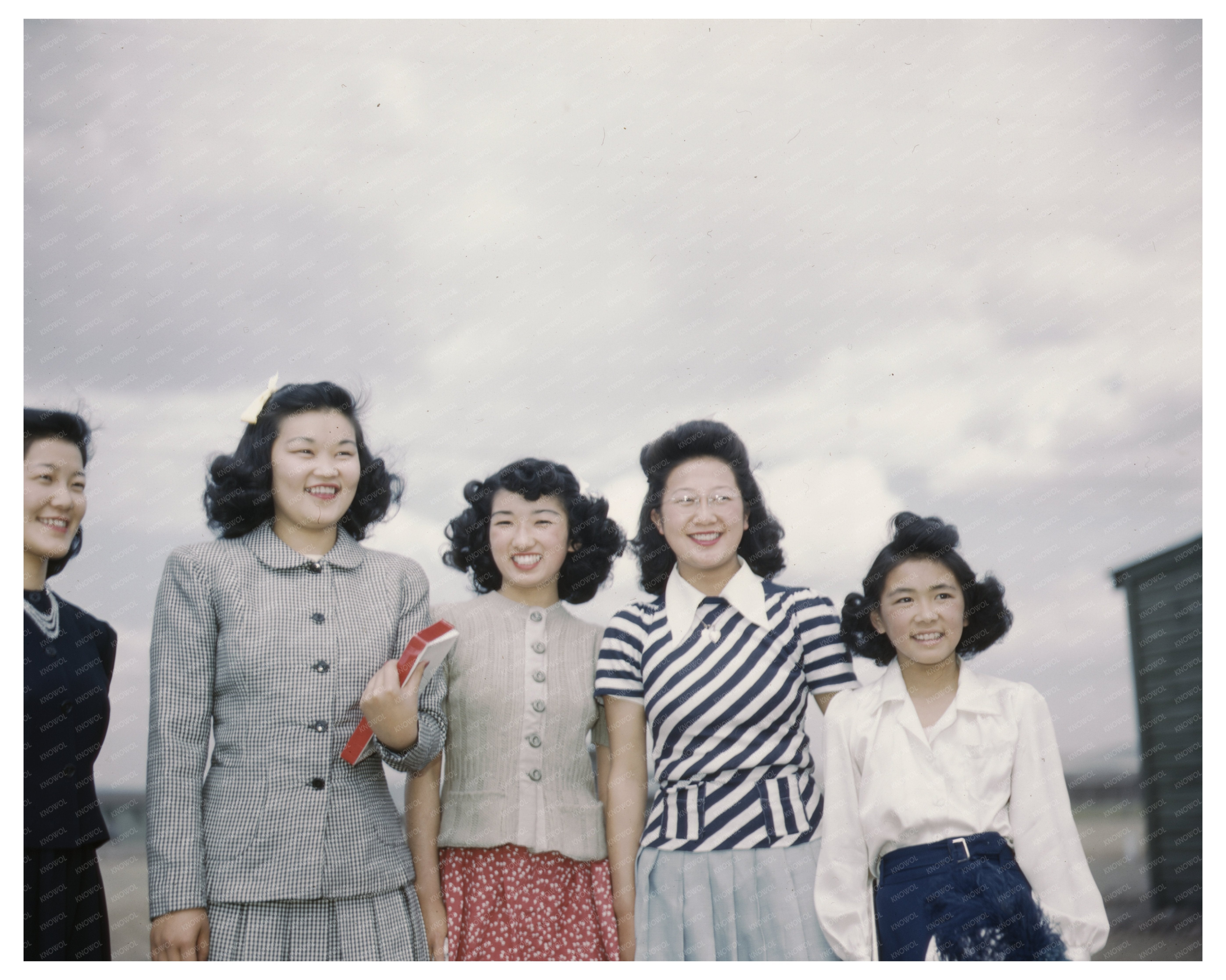 Smiling Women at Tule Lake Relocation Center 1942 1943