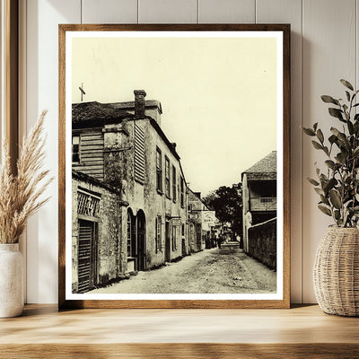 St. Augustine, FL Streets in 1870 - Historical Photograph