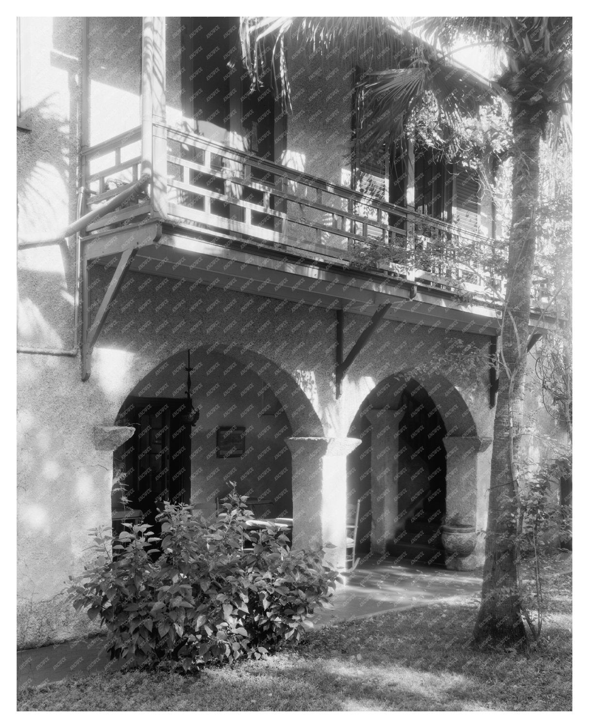 St. Augustine Architecture 1953: Vintage Balconies & Arches