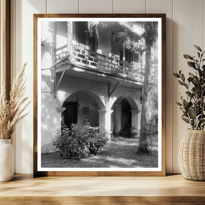 St. Augustine Architecture 1953: Vintage Balconies & Arches