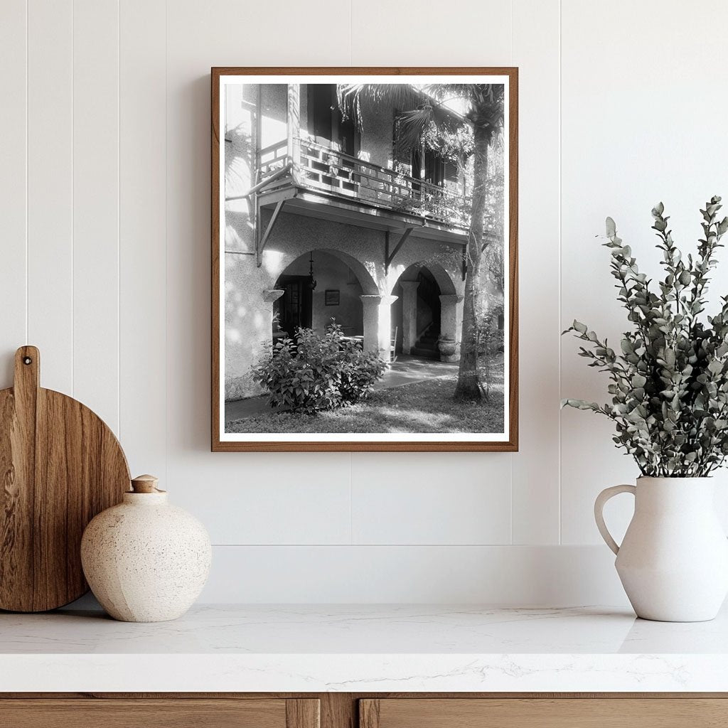 St. Augustine Architecture 1953: Vintage Balconies & Arches