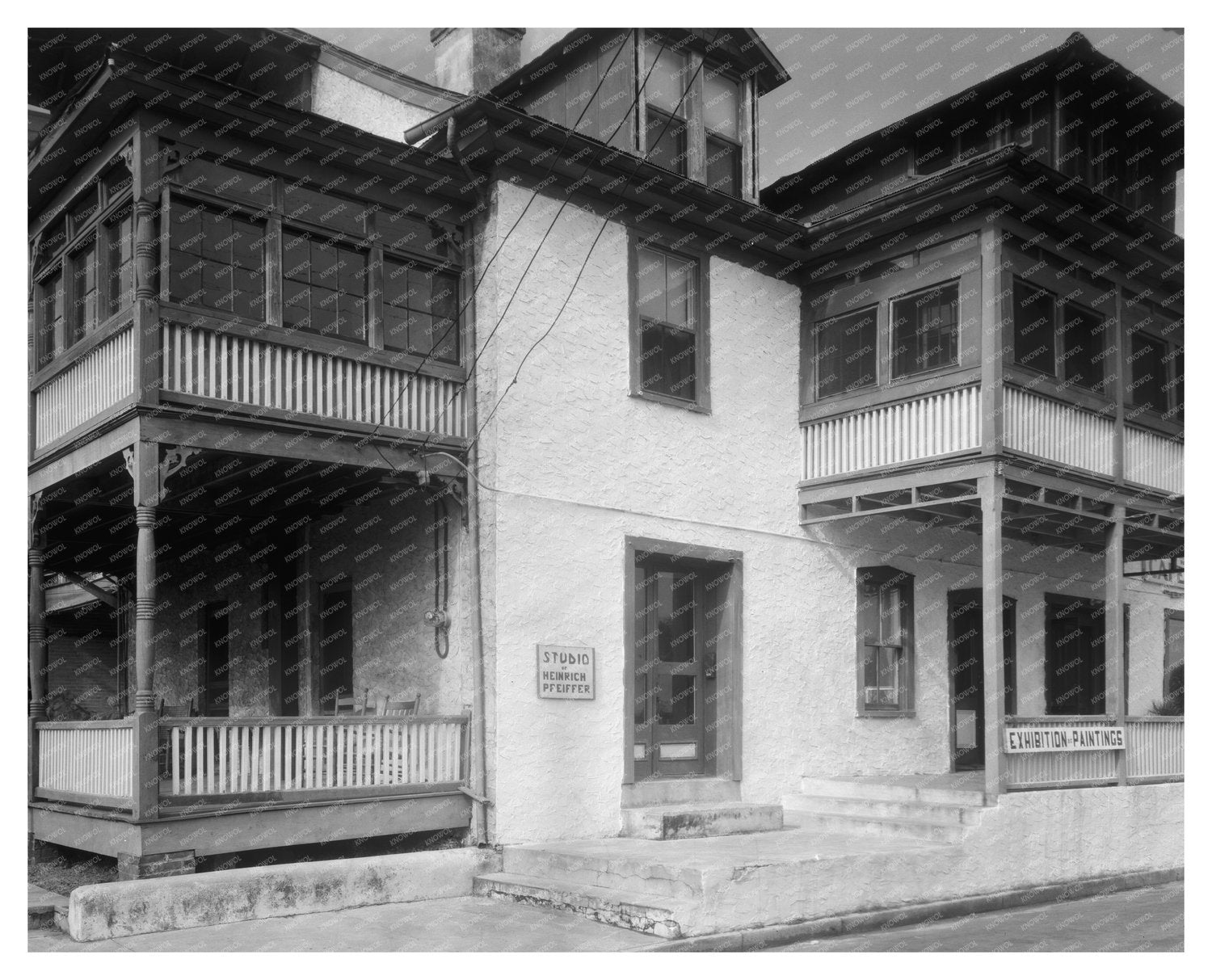 Vintage St. Augustine Architecture Photo, Florida 1953