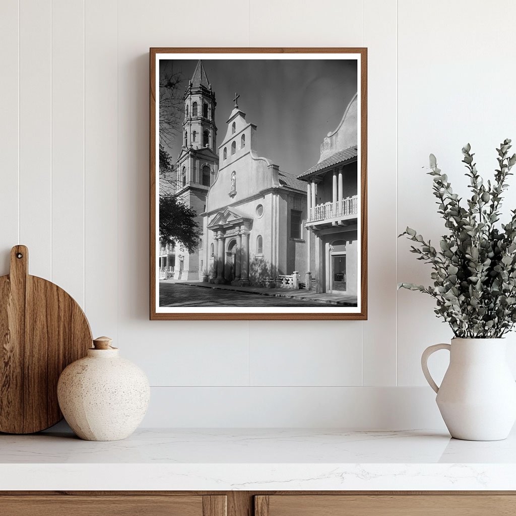 St. Augustine Cathedral Facade Photo, Florida 1953