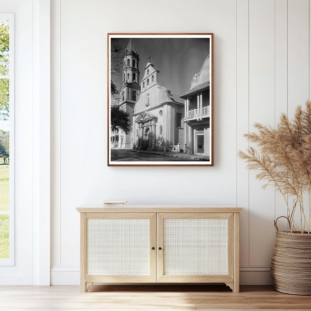 St. Augustine Cathedral Facade Photo, Florida 1953