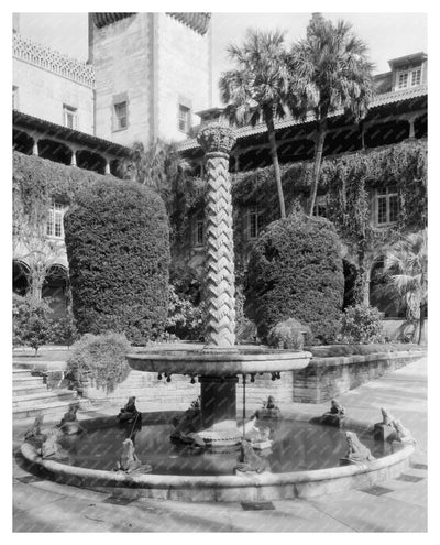 St. Augustine Fountain Photo, Florida, 20th Century