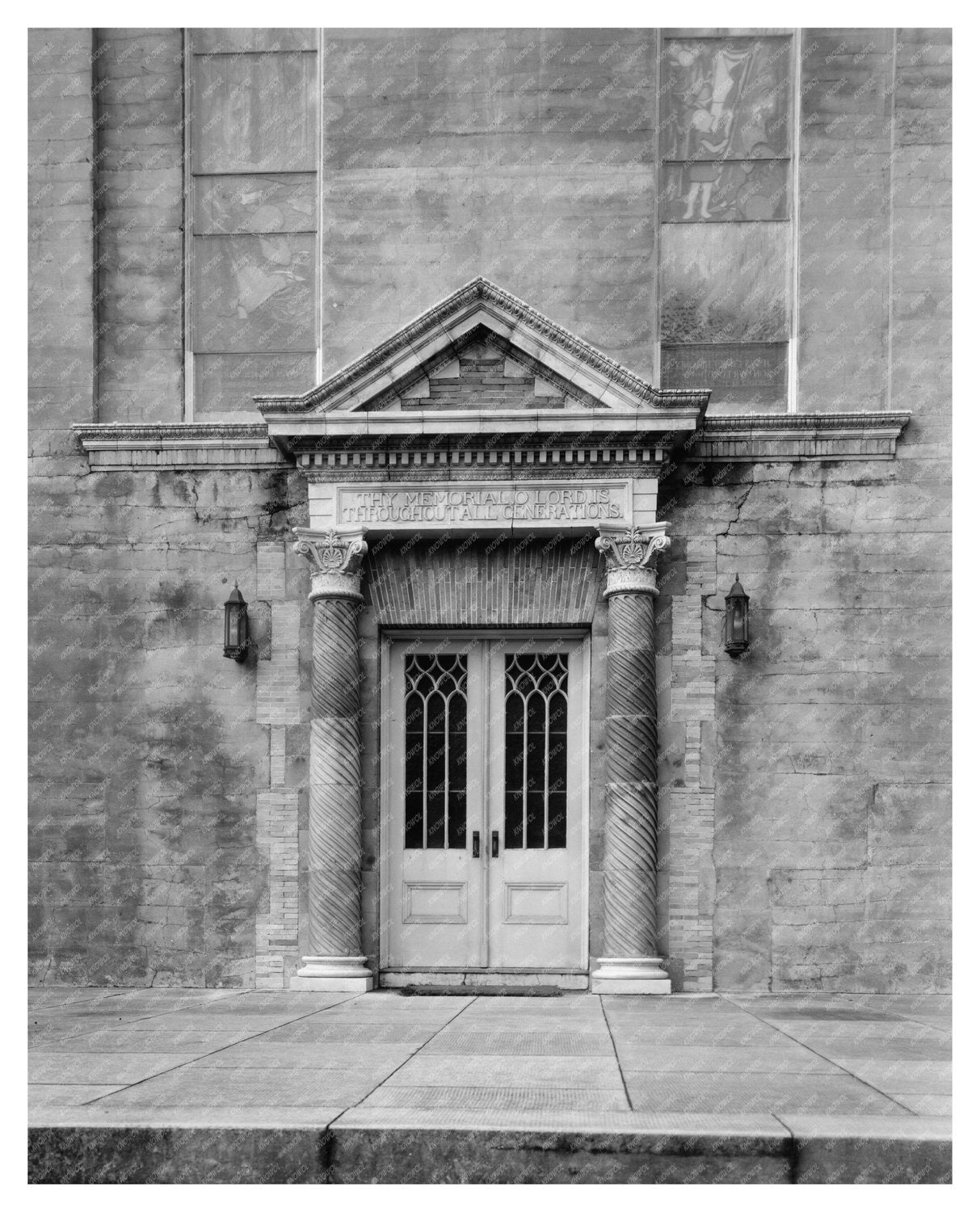 St. Augustine Church Doorway Photo, Florida 1953