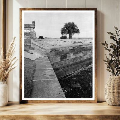 Historic St. Augustine, FL Stone Walls Photo, 20th Century