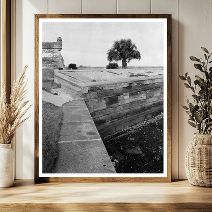 Historic St. Augustine, FL Stone Walls Photo, 20th Century