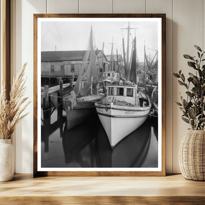 Fishing Boats at St. Augustine Pier, Florida, 1930s