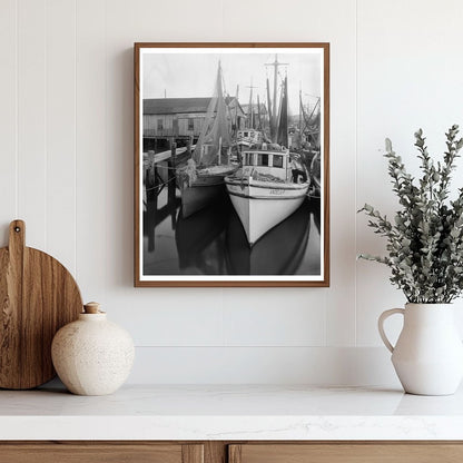 Fishing Boats at St. Augustine Pier, Florida, 1930s