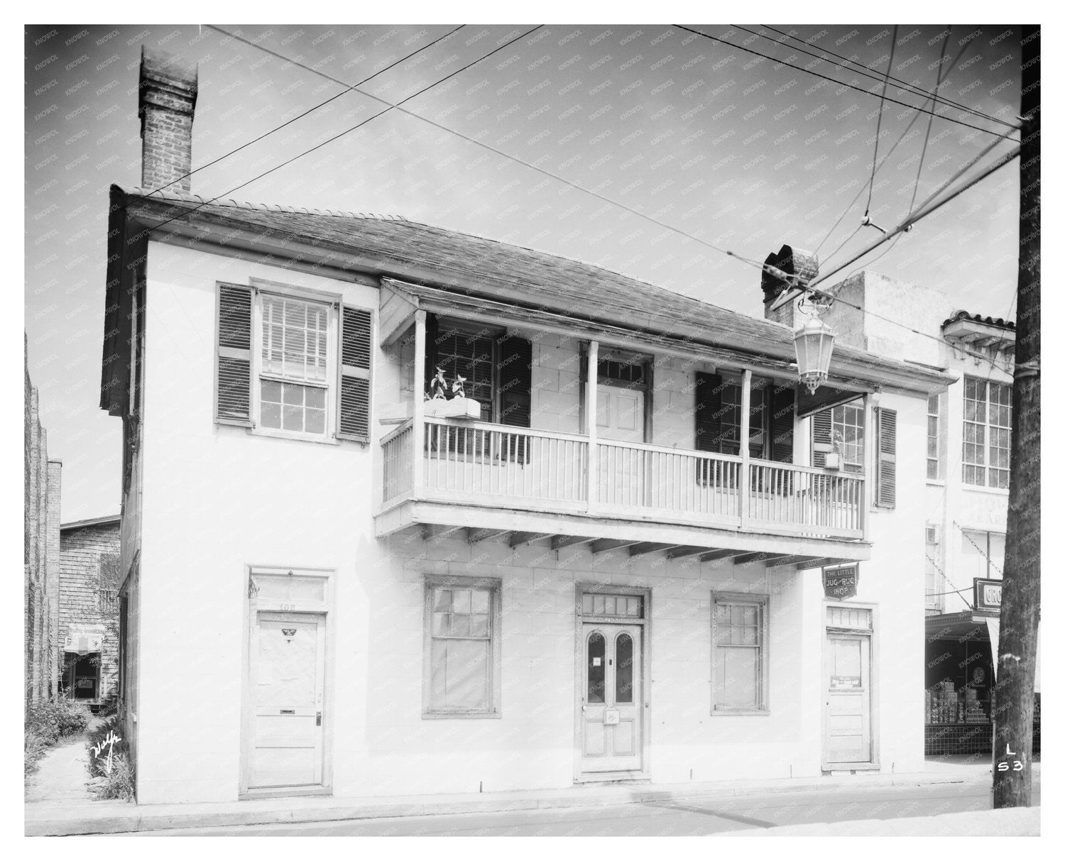 Vintage St. Augustine Architecture, Florida, Early 20th Cent