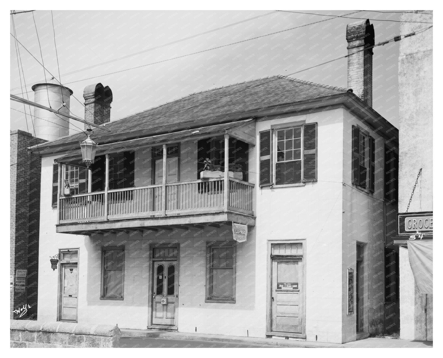St. Augustine, FL Vintage Architecture Photo, Early 1900s