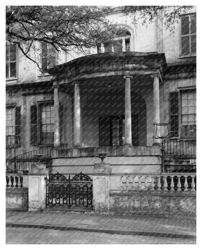 Vintage Savannah Architecture Photo, Georgia 1816-1819