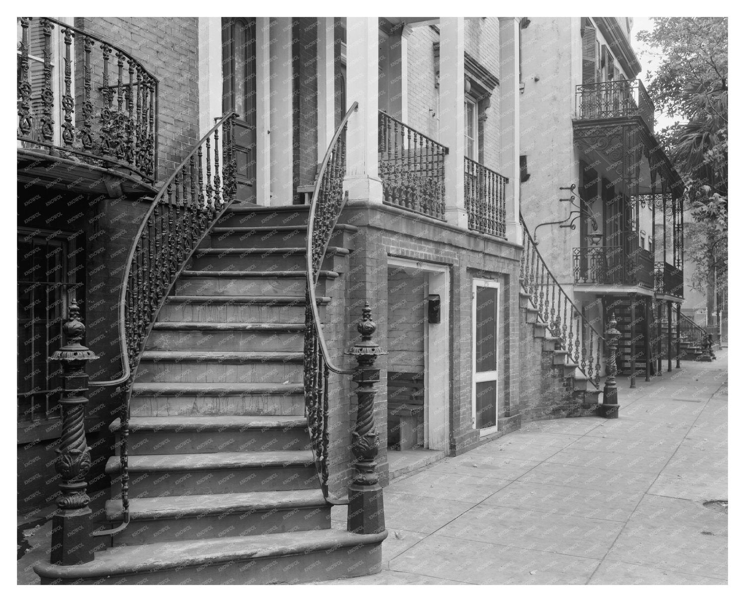 Twin Houses in Savannah, GA - 1850 Architectural Photo